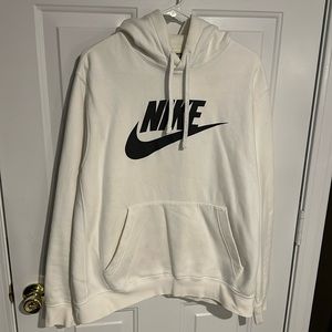 Men’s Large White Nike Sportswear Club Fleece Pullover Hoodie